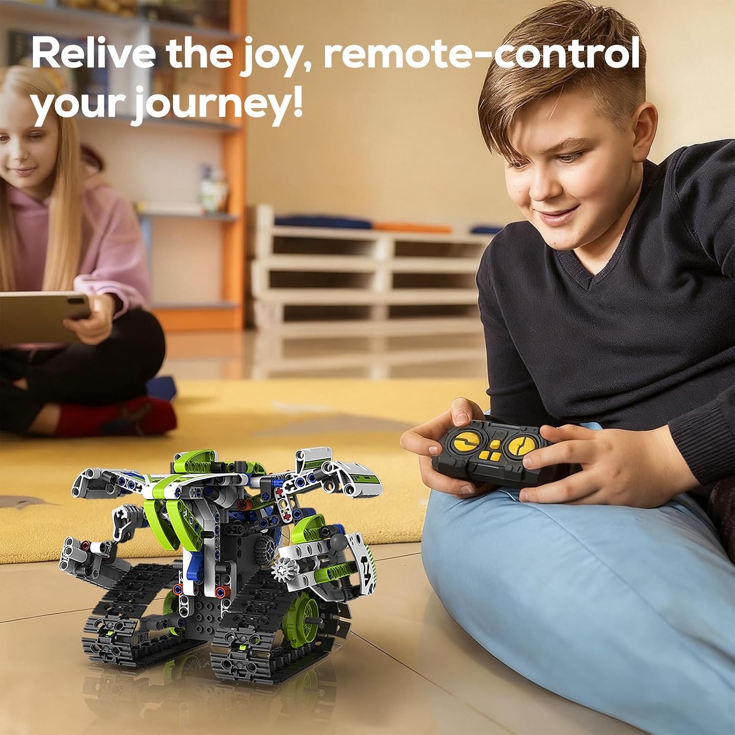 Robot Building Kit with APP/Remote Control STEM Gifts for Boys Age 6-16,Technic Coding Robotic Toys for Kids