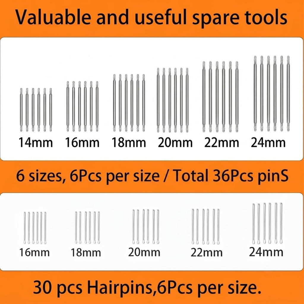 Watch Link Removal Tool Kit, Watch Band Adjustment & Resizing Tool with Double-Head Hammer,Metal Watch Band Link