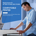 30A Black Toner Cartridge Replacement for HP 30A CF230A 30X, 2-Pack