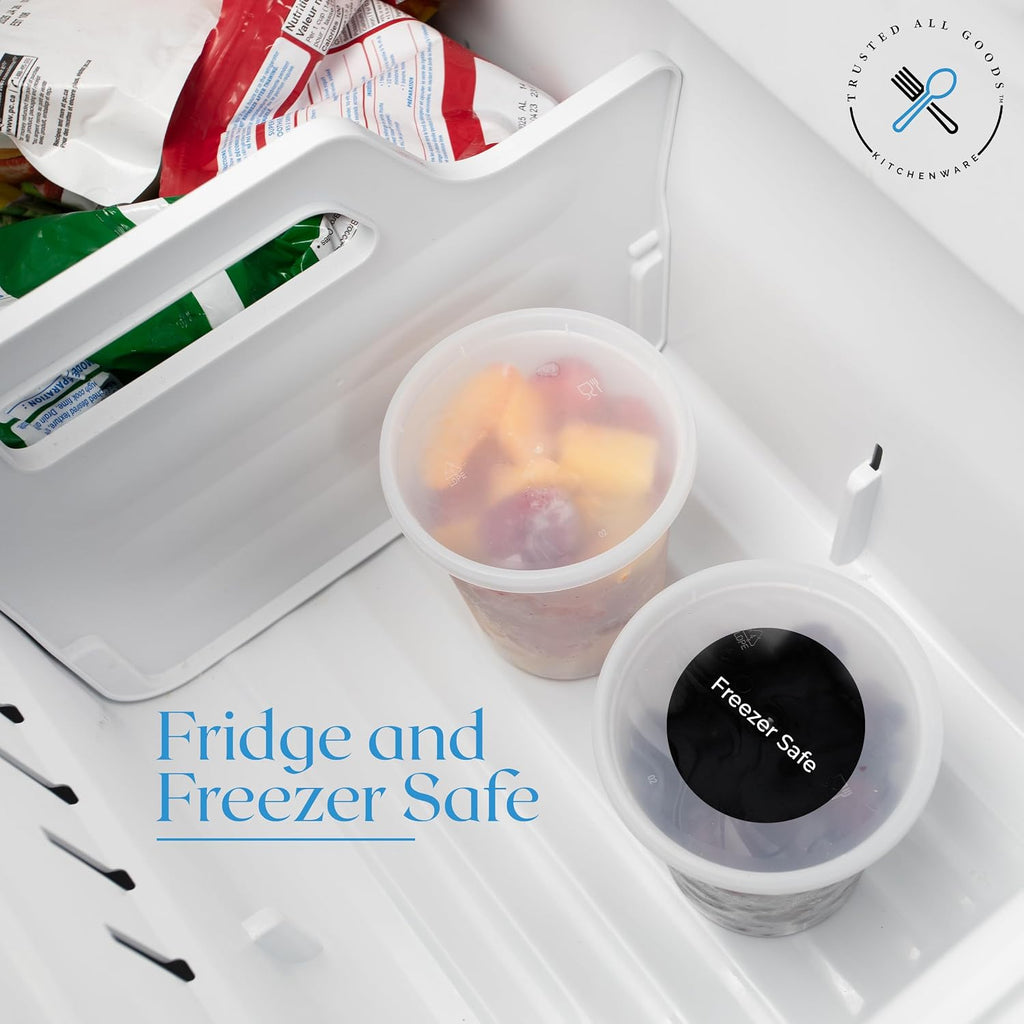 32 oz Deli Containers with Lids, 25-Set, Leakproof BPA-Free