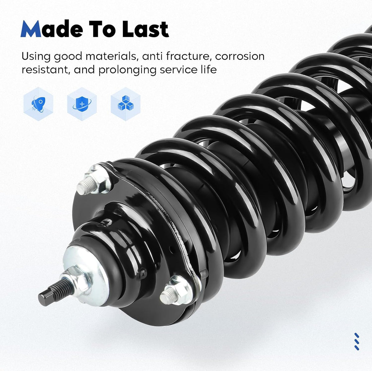 Front Complete Struts Assembly w/Coil Spring Shock Absorber Fit for 2003-2016 Toyota 4Runner, for 2007-2014 FJ Cruiser, for 2005-2015 Tacoma 4WD, Replace for 171371L 171371R, 2Pcs