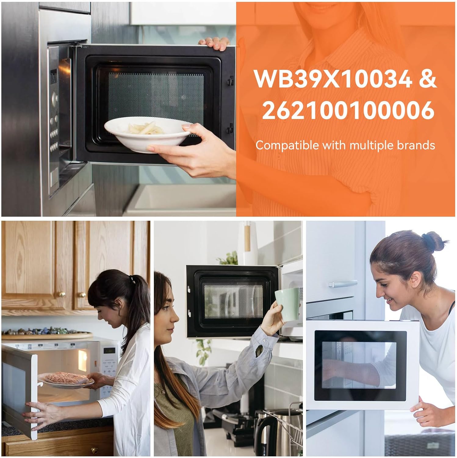WB39X10034 Microwave waveguide Mica Cover Compatible with GE Microwave, Waveguide Cover Replacement Replaces