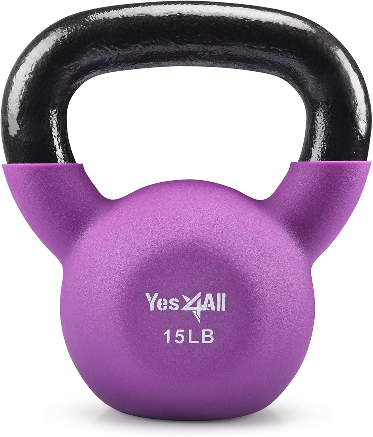 Kettlebell, 5-65 LB Neoprene Coated Cast Iron Kettlebells, Wide Grip Handle & Flat Bottom for Swings, Squats