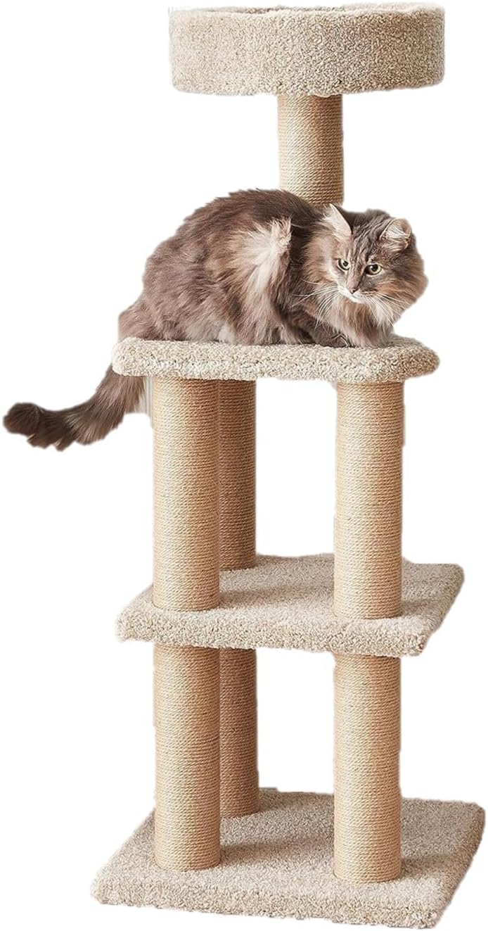 Cat Tree Tower - Multi-Level Climbing Activity Center for Indoor Cats & Kittens with Scratching Posts, Platform, Jute