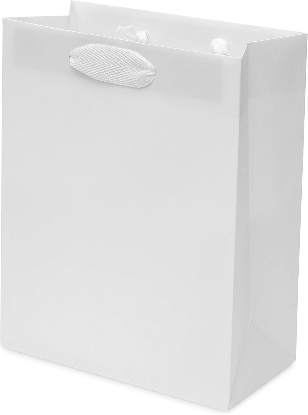 Small White Gift Bags, 8x4x10, 50 Pack Shopping Bags