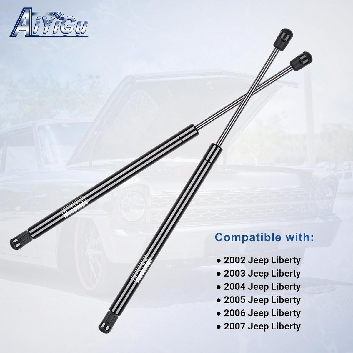 4365 Rear Window Shocks Struts for Jeep Liberty 2002-2007 4 Door