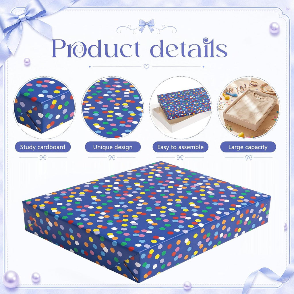 6 Pcs Large Shirt Gift Boxes with Lids Birthday Clothing Wrap