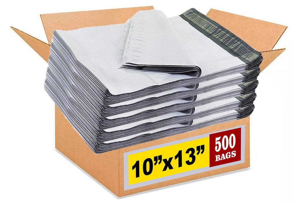 White Poly Mailers, 10 x 13 Inch, 500 Pack