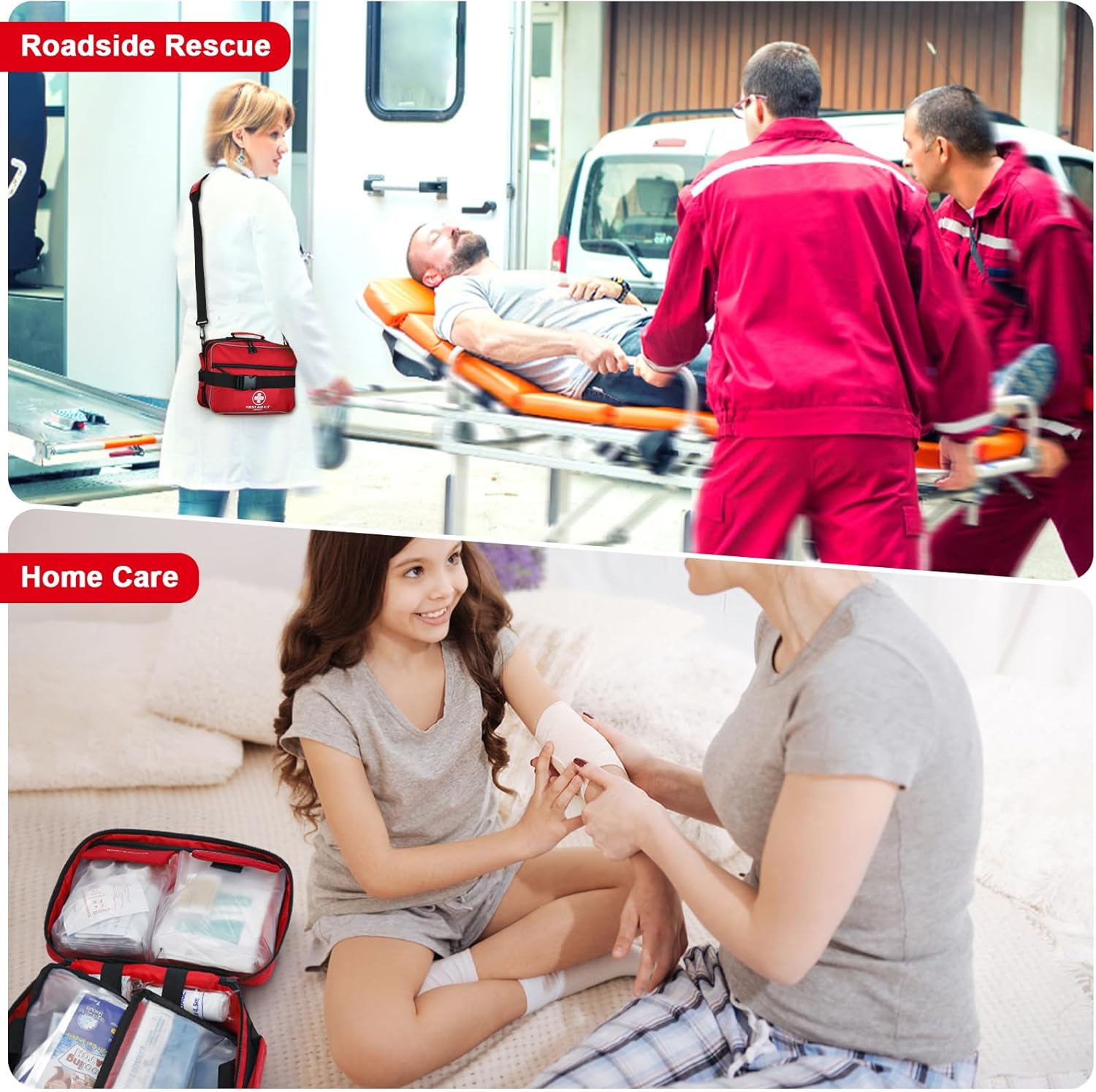 Premium 420 Piece Large First Aid Kit for Home, Car, Travel, Camping, Truck, Hiking, Sports, Office, Vehicle &