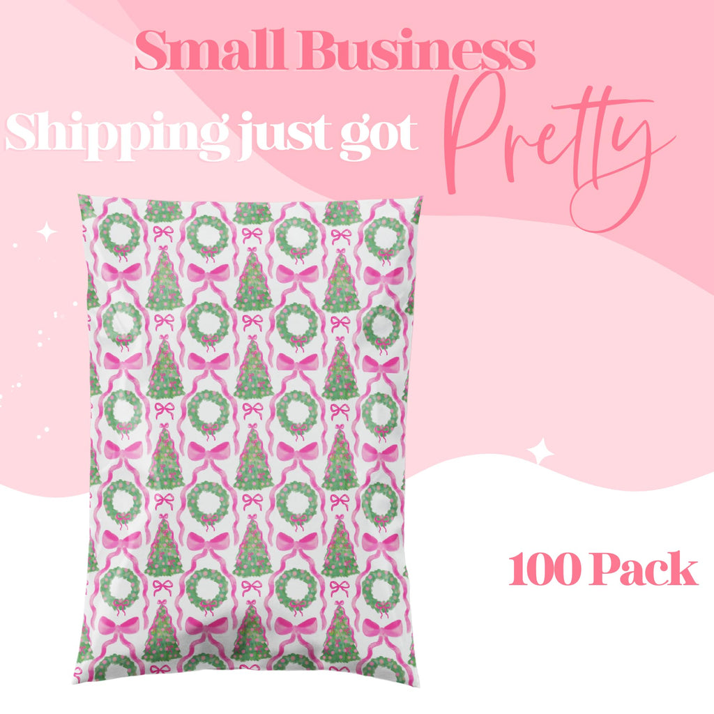 Poly Mailers 6x9, Coquette Christmas,100 Pack