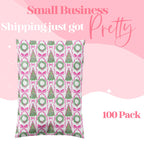 Poly Mailers 6x9, Coquette Christmas,100 Pack