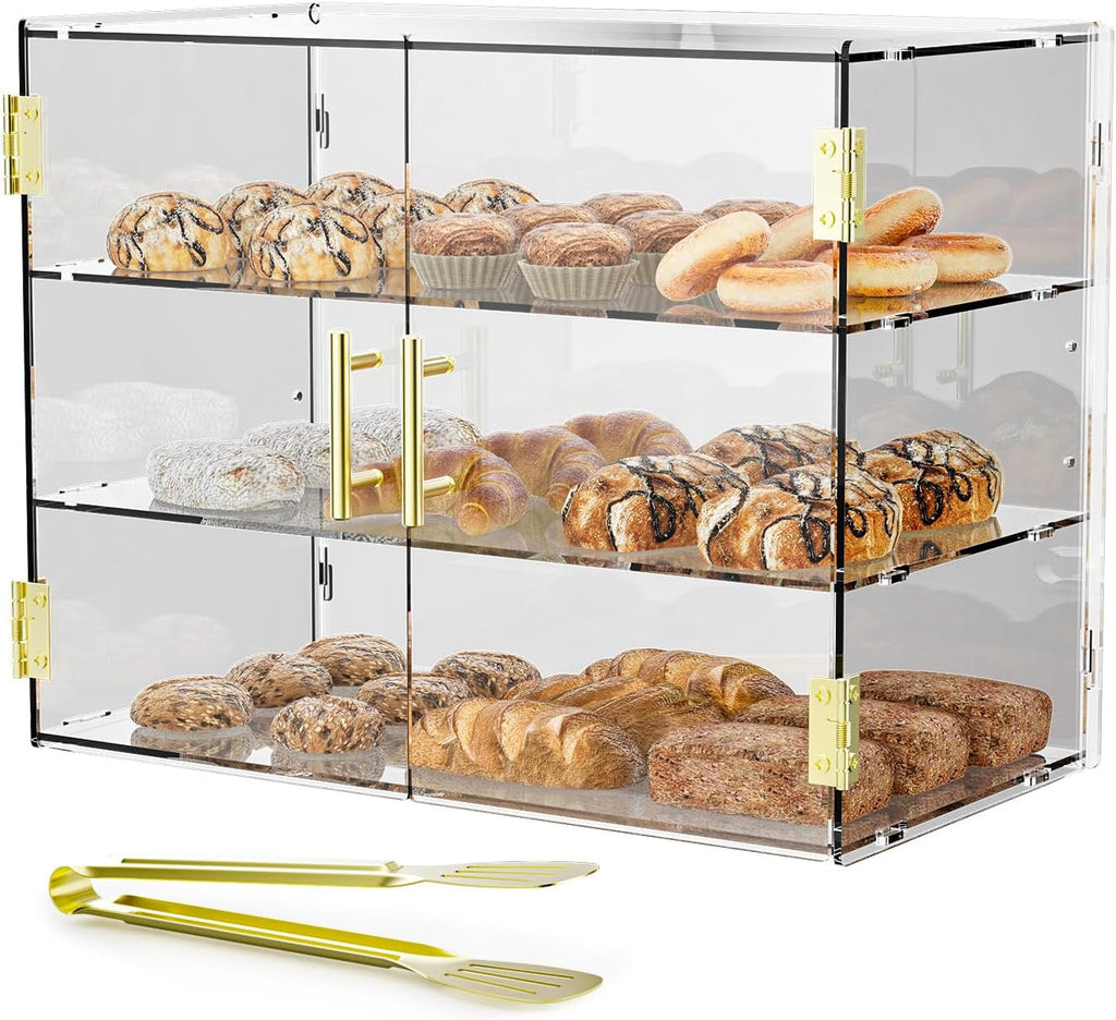 3 Tiers Countertop Bakery Display Case