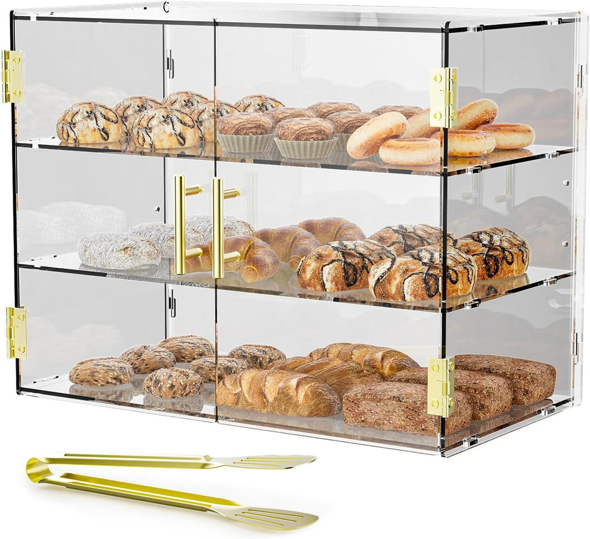 3 Tiers Countertop Bakery Display Case