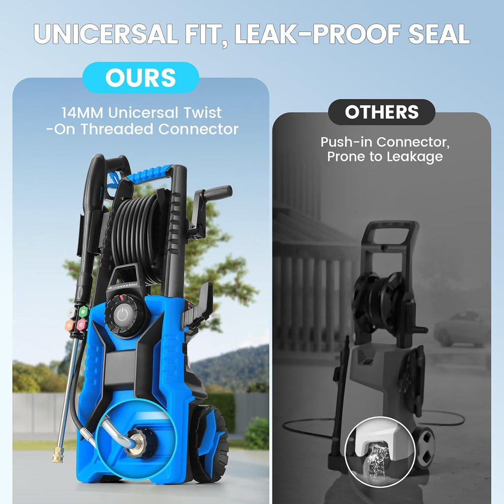 5000 PSI Adjustable Electric Pressure Washer, 2026 New Power Washer Pressure Adjustable (2500PSI-5000PSI) with 23ft