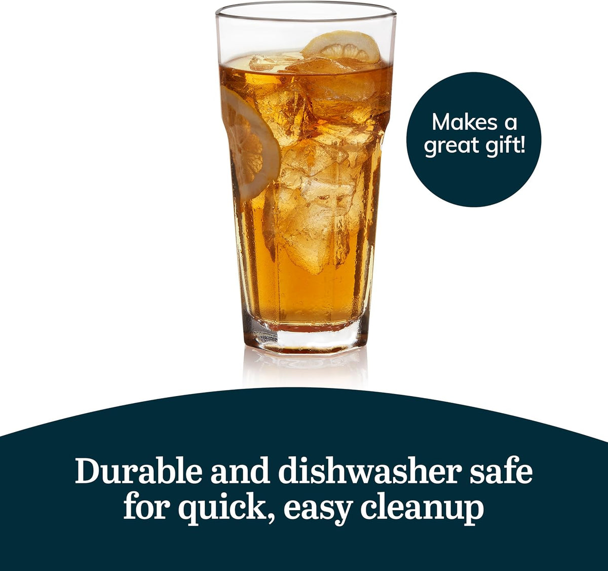 Gibraltar DuraTuff Drinking Glass Drinking Cup Set, Iconic Heavy Base Bar Glassware Thick Drinking Glasses Set of 12
