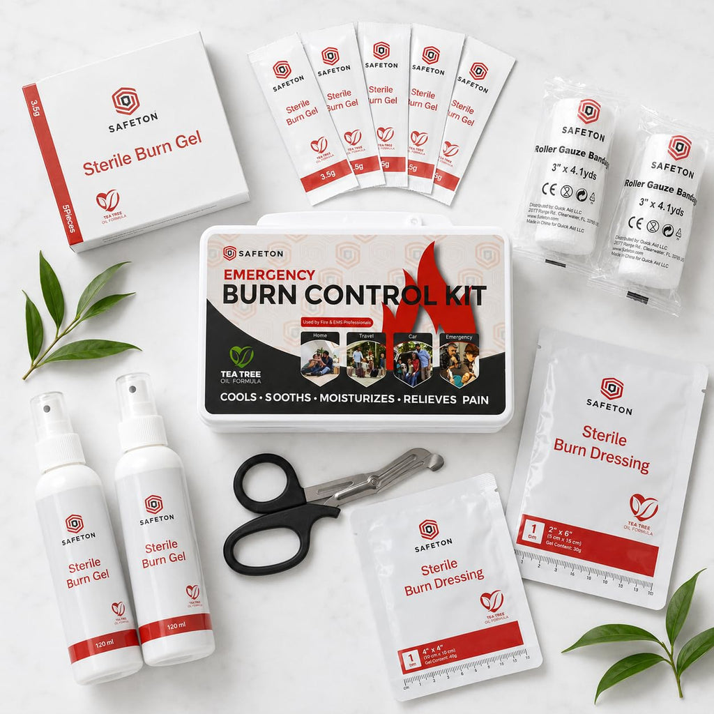 Emergency Burn Control Kit - Burn First Aid Kit - Tea Tree Oil