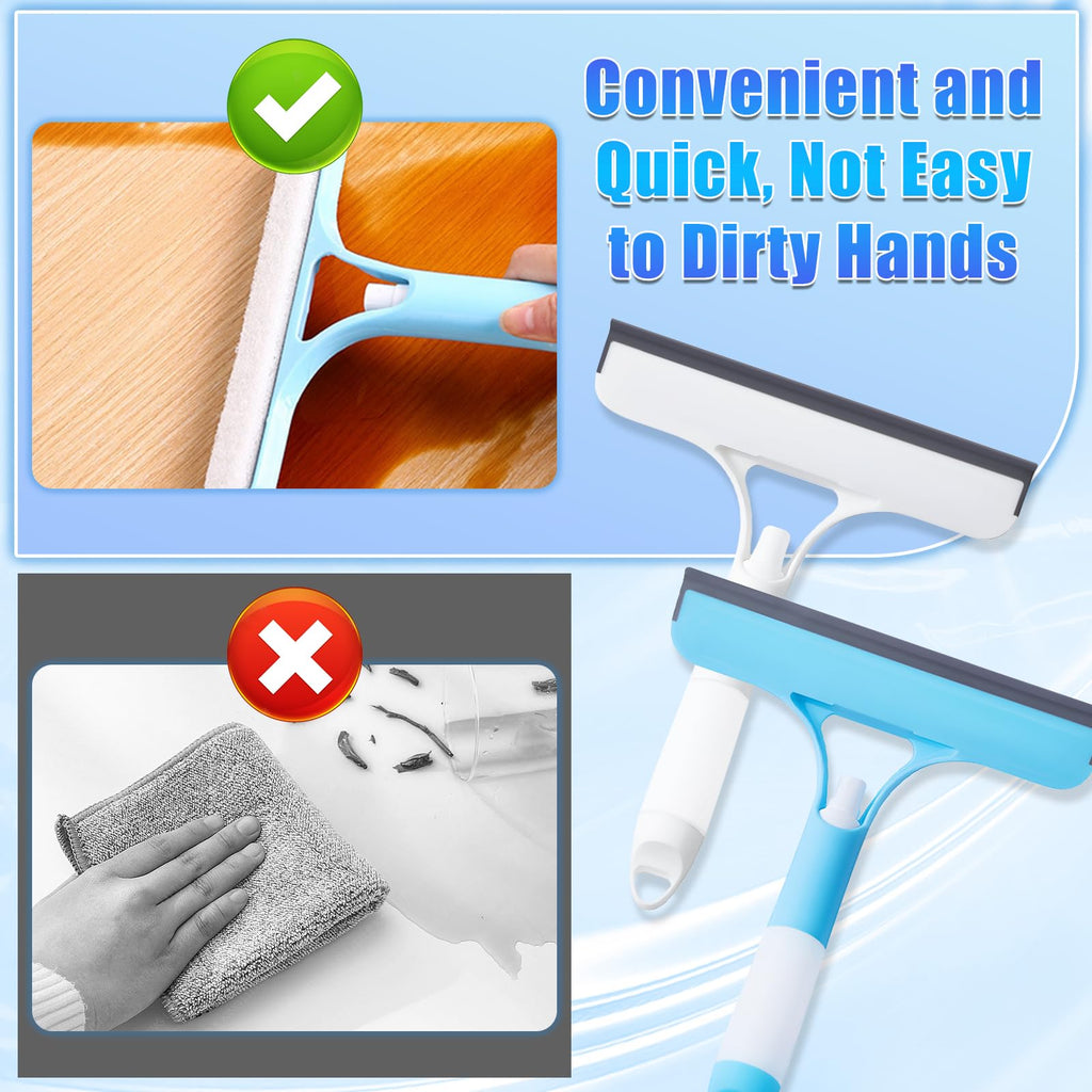 3 in 1 Window Cleaning Scraper, Cleaner Window Squeegee with Sprayer, Squeegee and Scrubber Spray Bottle Window