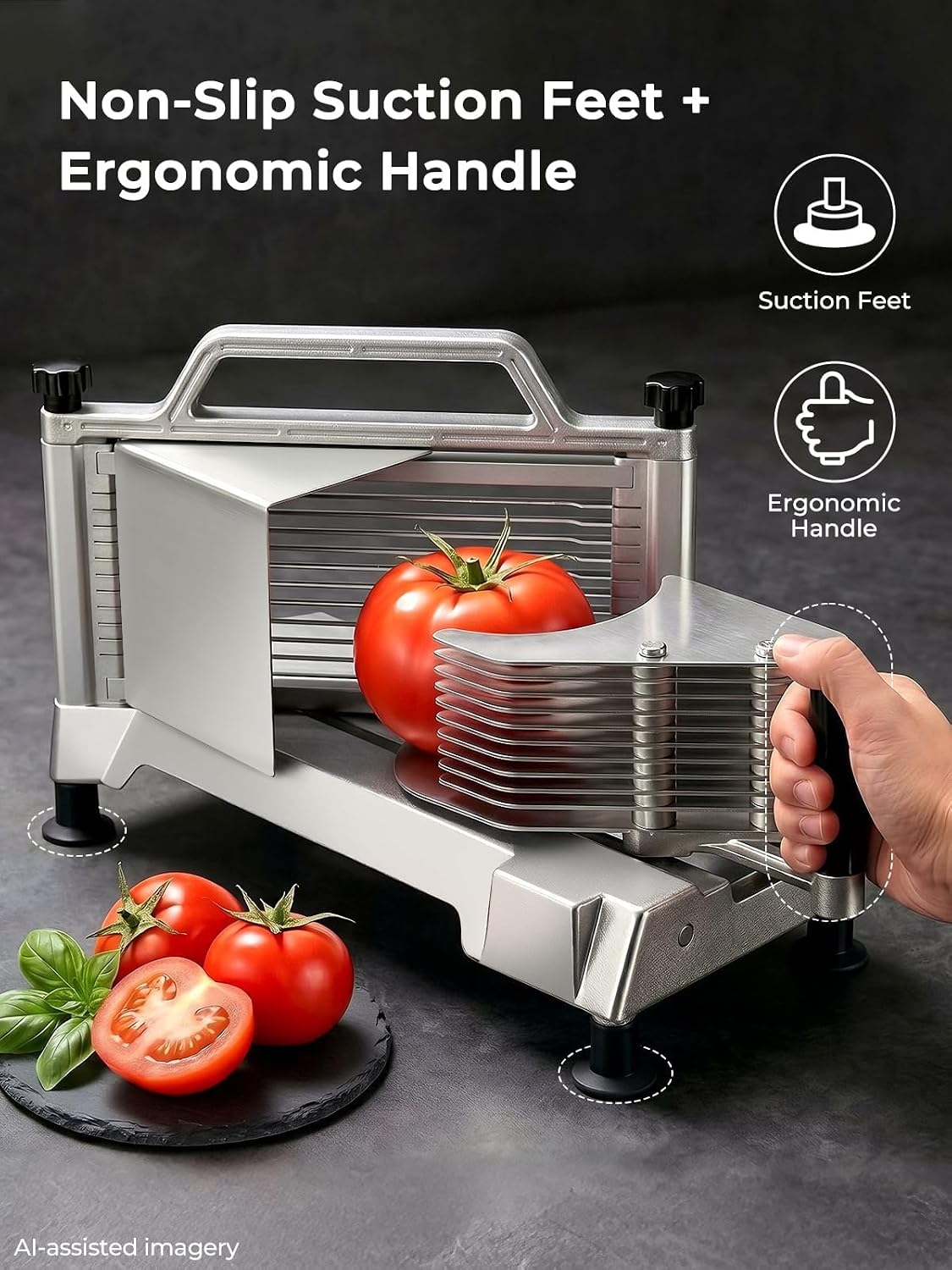 Commercial Tomato Slicer Manual Stainless Steel Food Slicer