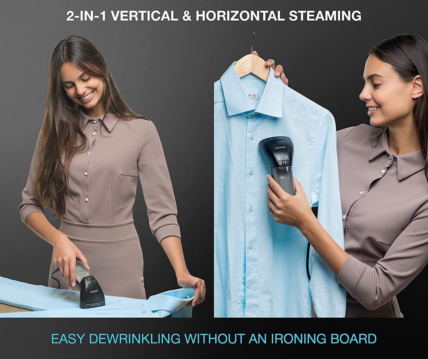 Travel Garment Steamer - Compact Portable Handheld Clothes Steamer with 360° Anti-Spill Technology, Professional
