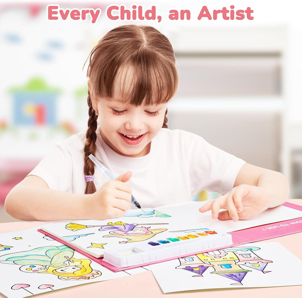 Paint with Water Coloring Books for Toddlers (Magical Pony) | Watercolor Painting Set for Kids Ages 3-5 & 4-8, Arts &