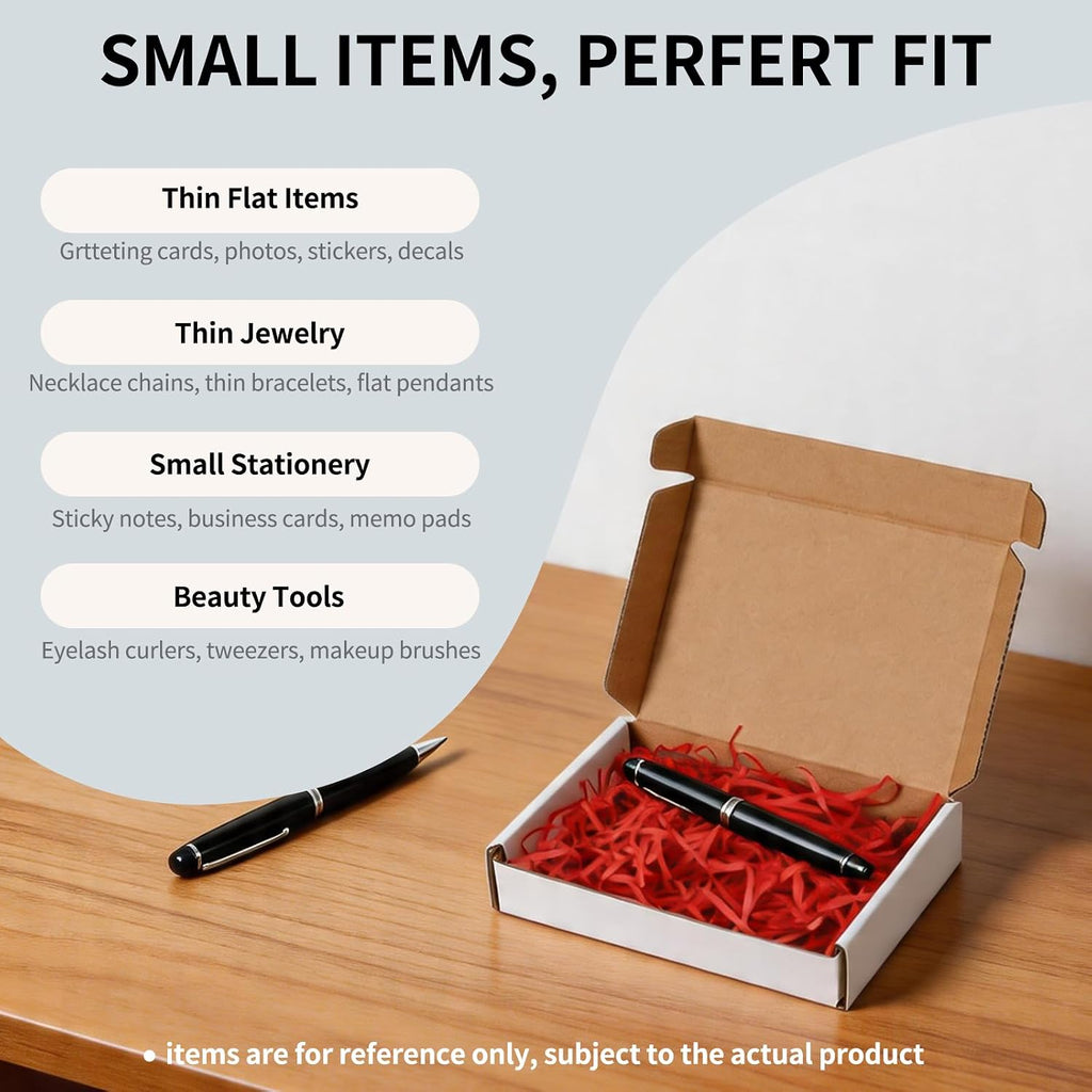 6" x 4" x 1" White Corrugated Cardboard Shipping Boxes Set of 25