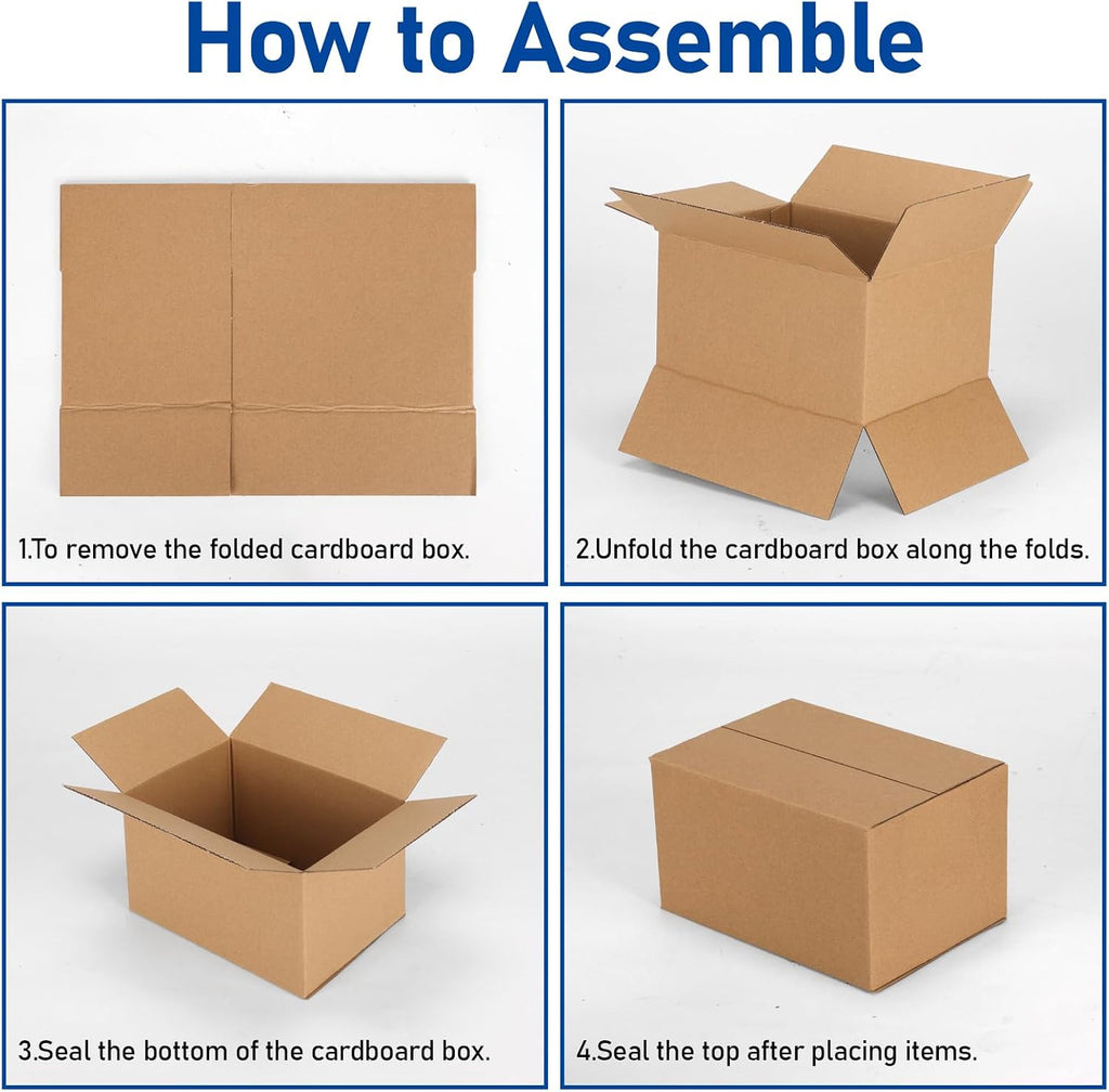 50 Packs 7x5x4 Shipping Boxes for Small Business