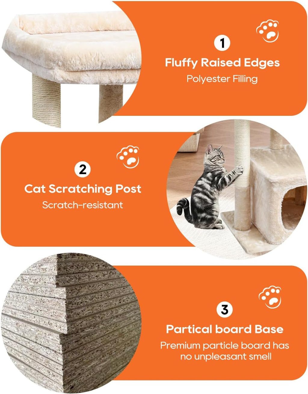 27" Cat Tree for Indoor Cats, Activity Tower with Scratching Posts, Modern Kitten Condo with Plush Perch & Hanging