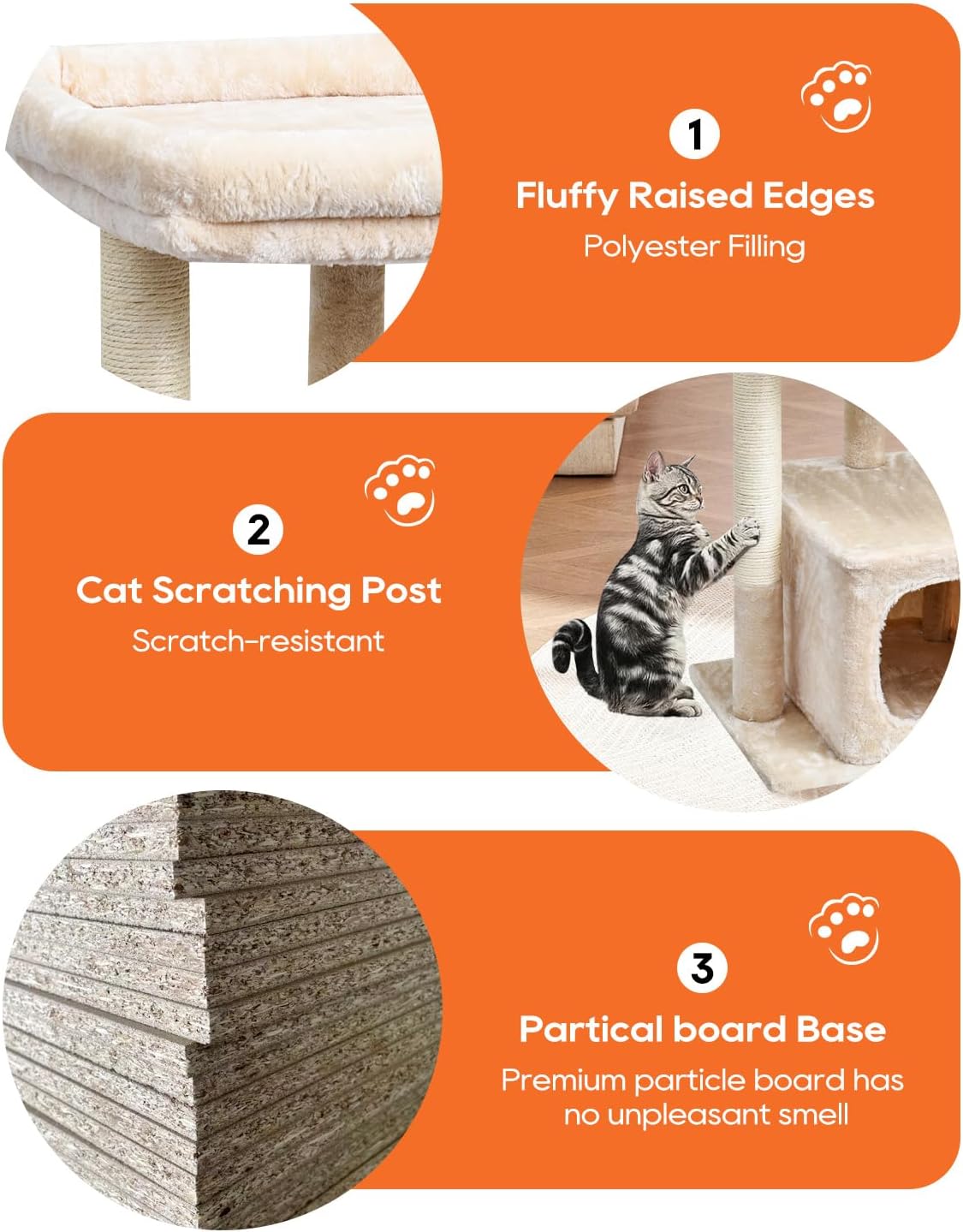 27" Cat Tree for Indoor Cats, Activity Tower with Scratching Posts, Modern Kitten Condo with Plush Perch & Hanging