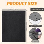200 Pcs Oil Absorbent Pads, 15" x 20" Heavy Dimpled Garage Absorbing Mat