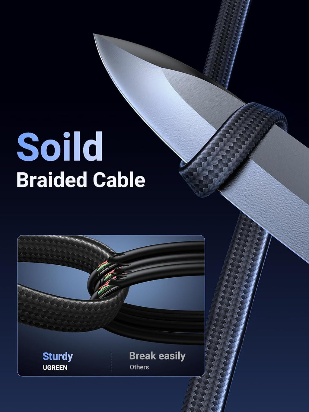 Cat 8 Ethernet Cable 6FT, Flat High Speed 40Gbps 2000Mhz Internet Cable 26AWG Braided Network Cord RJ45 Shielded