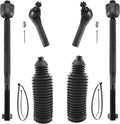 6pcs Front Steering Kit Tie Rod End Inner and Outer and Boots for Cadillac Escalade ESV Chevy Silverado 1500 Surburban Tahoe GMC Sierra Yukon XL 2015-2019