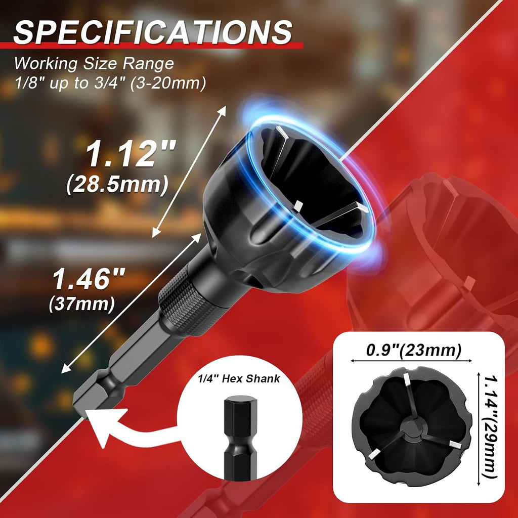 2-Pack Deburring External Chamfer Tool 1/8"-1" (3-25mm)