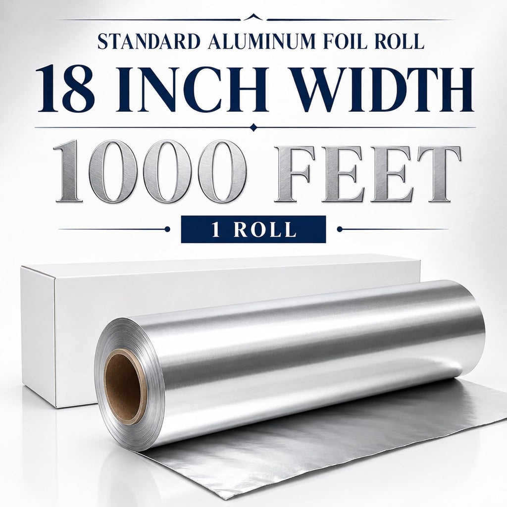 Standard Aluminum Foil Roll, 18 Inch x 1000 Feet, 1 Roll