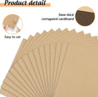 50 Pack 12.4" Corrugated Cardboard Sheets for LP Shipping