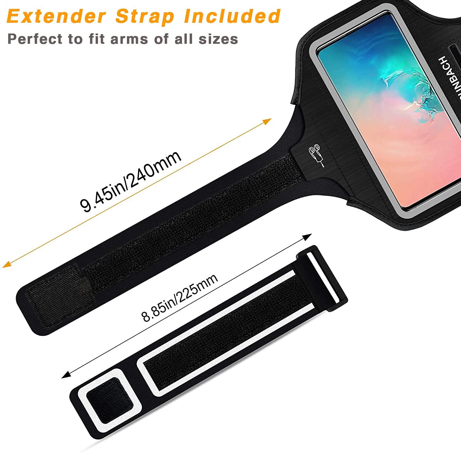 Armband for Samsung Galaxy S26/S25/S24/S23/S22/S21/S20/S10/S9/S8 up to 6.2",Water Resistant Running Exercise Gym Bag