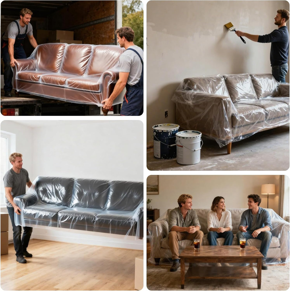 Disposable Plastic Couch Cover - Dustproof Furniture Covers