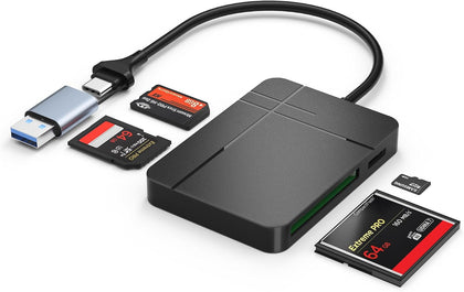 SD 4.0 Card Reader, UHS-II Micro SD Card Reader Memory for SDXC SDHC UHS-II & UHS-I, CF, CFI, TF, MMC, Micro SDXC
