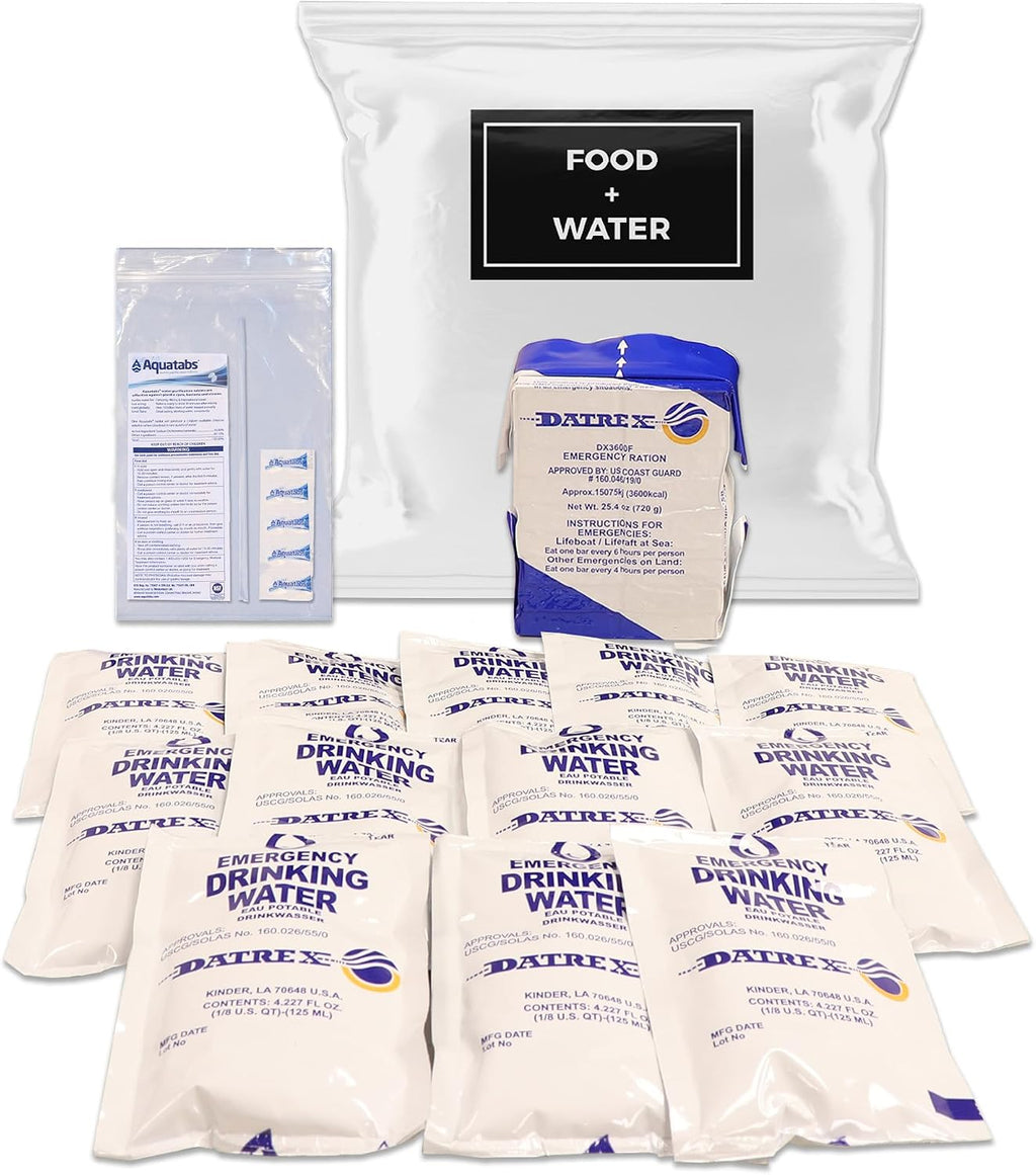 3 Person 72Hr Elite Wheel Bag Emergency Kit - Food, Water, First Aid, Tools | Rolling Wheel Bag, 107Pc First Aid Kit