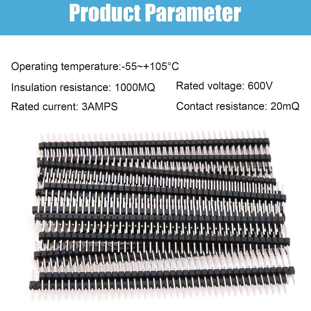 20Pcs 40 Pin Male Header Pins 2.54mm