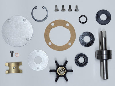 Complete Rebuild Kit with Assembled Shaft For Raw Sea Water Pump Westerbeke 32617, Johnson 10-35038-5E, Onan 132-0284