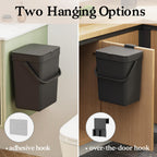 Countertop Compost Bin, Hanging Small Trash Can with Lid Under Sink for Kitchen, Food Waste Bin for Countertop