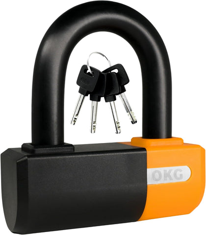 Heavy Duty Small U Lock – 18mm Anti-Cut Manganese Alloy Steel U-Shackle | Dual-Deadbolt Anti Theft Motorcycle Lock