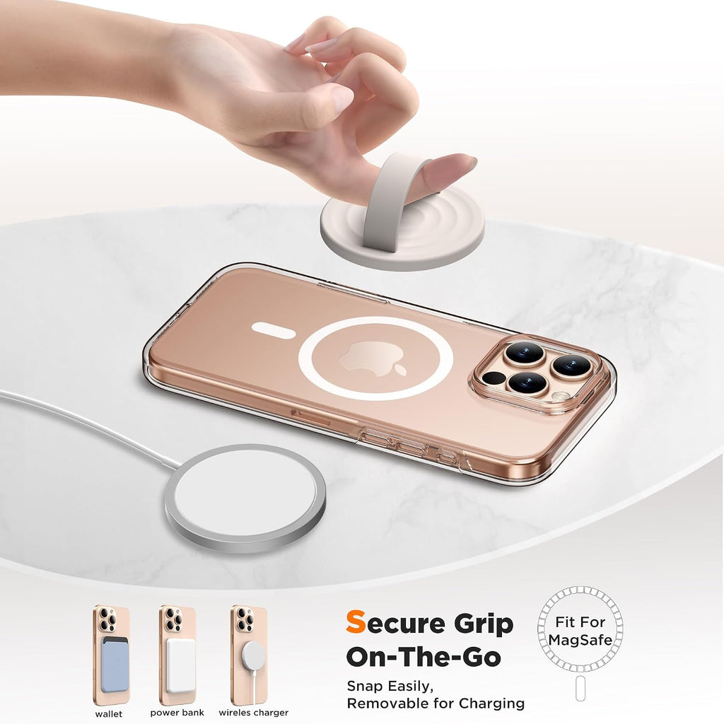 Magnetic Phone Grip Ring Holder, Liquid Silicone Magnet Cell Phone Grip Finger Loop, Compatible with Magsafe, Back of