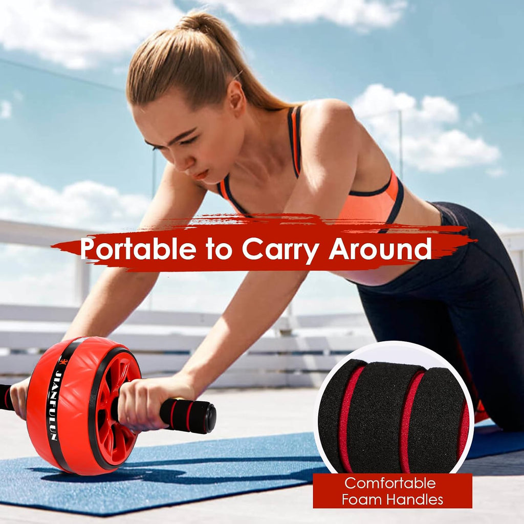 Ab Roller Wheel, Ab Workout Equipment for Abdominal & Core Strength Training, Home Gym Fitness Exercise Wheels for