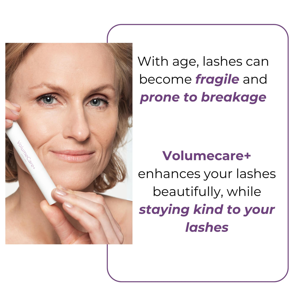 VolumeCare+ Mascara for Older Women, Dark Brown