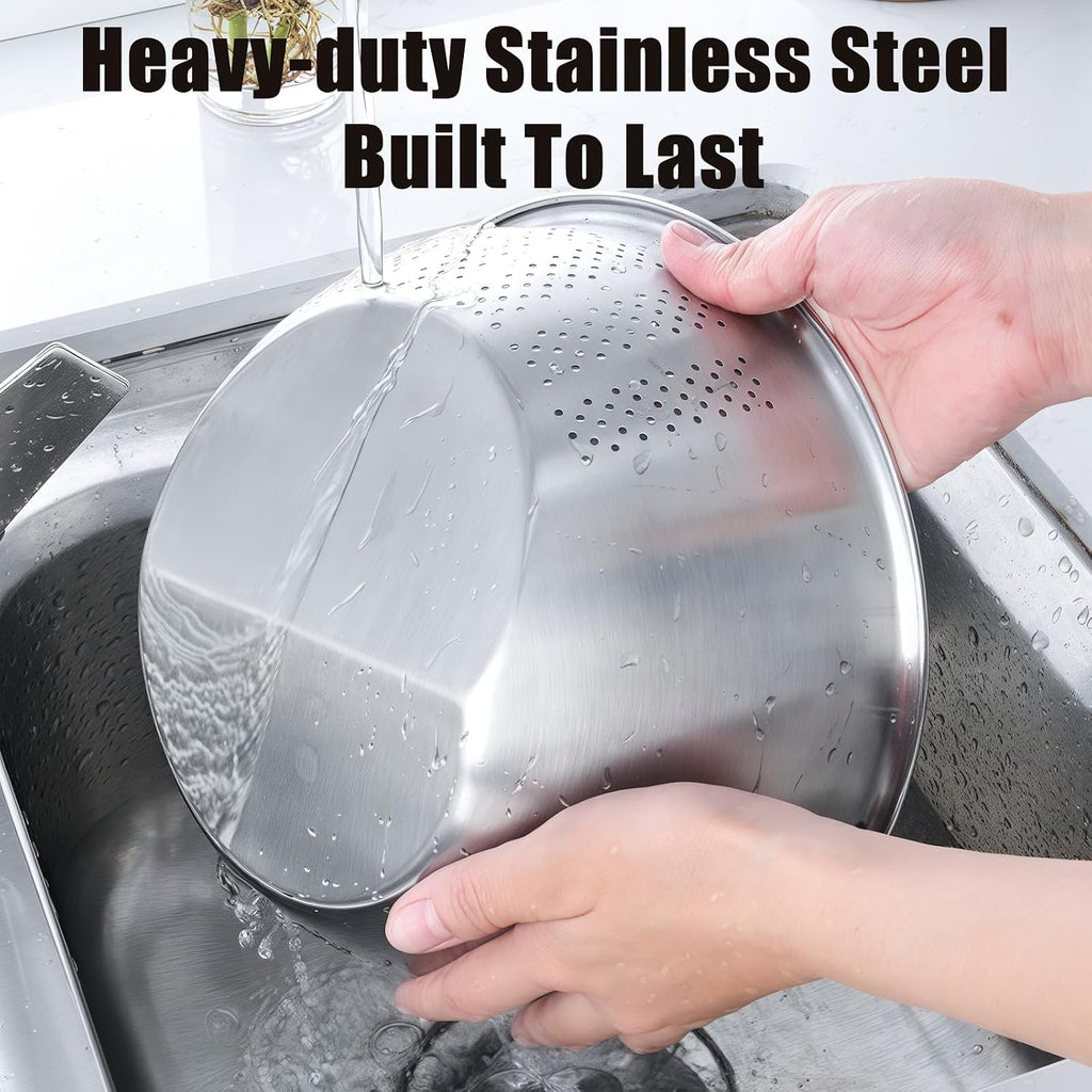 Rice Washer Strainer Bowl, Stainless Steel Quinoa Washing Bowl