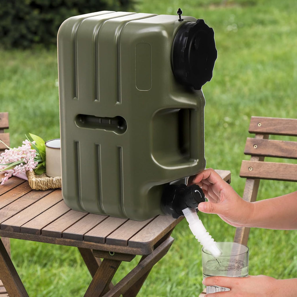 Water Container with Spigot, 3 Gallon Camping Water Storage Container, BPA Free Portable Thick Water Dispenser Tank