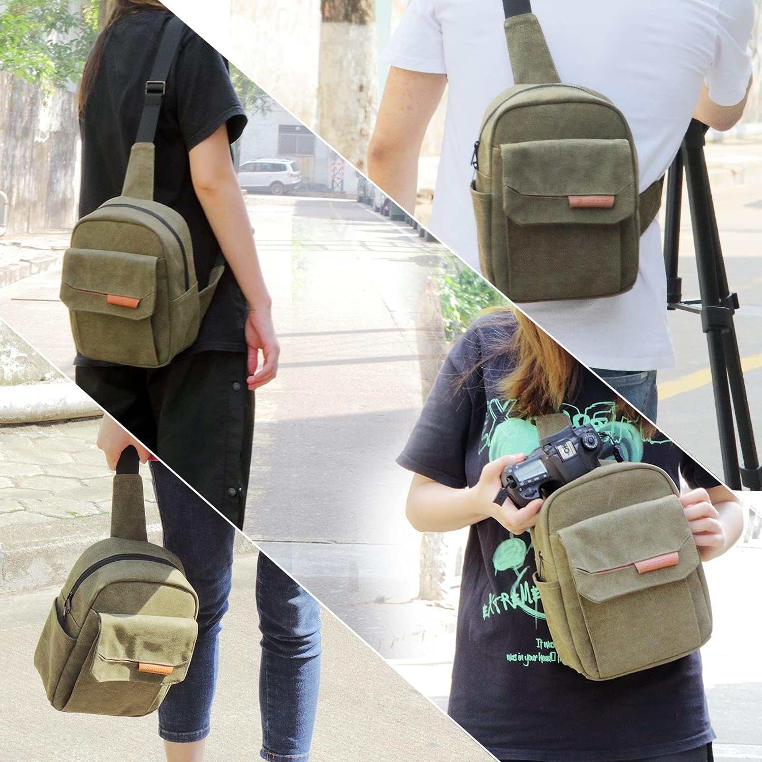 Camera Bag Purse Small Sling Crossbody Shoulder Case for Women Men | Waterproof 16A Canvs Compact Lightweight