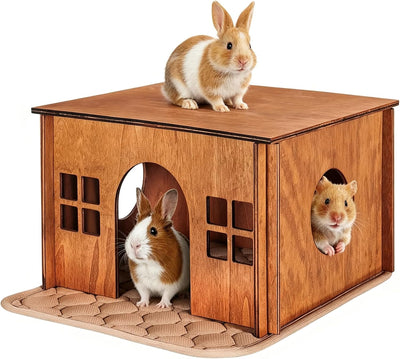 Wooden Guinea Pig Hideout, Small Animal Houses Habitats