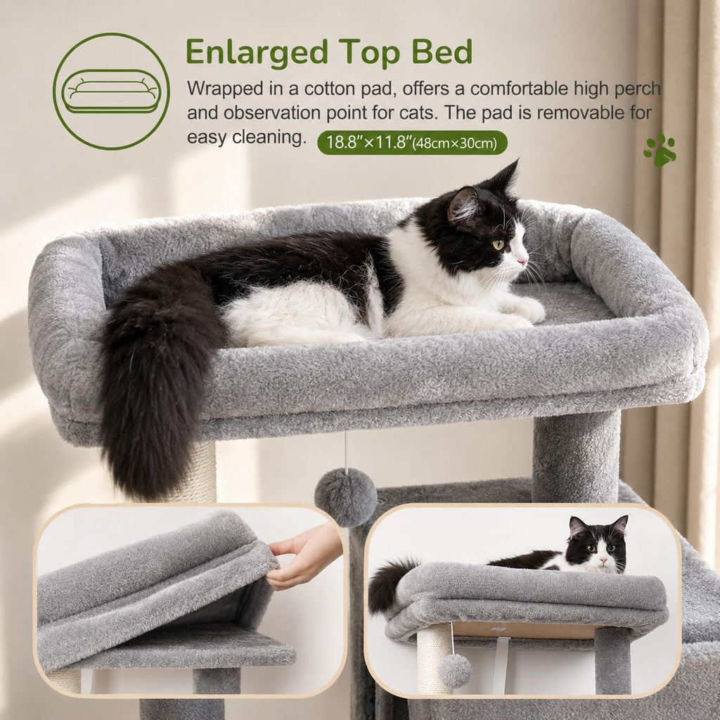 Cat Tree Tower with Scratching Post for Indoor Cats, F53